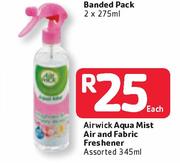 Airwick Aqua Mist Air And Fabric Freshener-345ml 