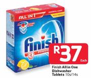 Finish All In One Dishwasher Tablets-10s/14s 