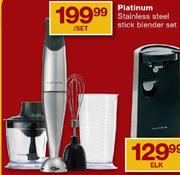 Platinum Stainless Steel Stick Blender Set-Per Set
