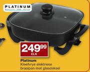 Platinum Kleefvrye Elektriese Braaipan Met Glasdeksel