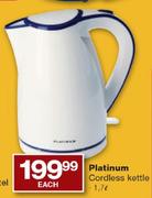 Platinum 1.7L Cordless Kettle