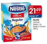 Nestle Cerelac Stage 1 Or Stage 2 Cereal-250g