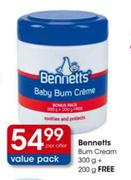 Bennetts Bum Cream-300g+200g Free