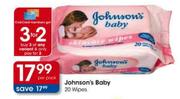Johnson's Baby Wipes-20's