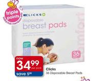 Clicks Disposable Breast Pads-36's