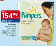 Pampers Premium Care Value Pack-44/52/60/72/78's