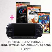 PSP Street+Gran Turismo+Sonic Rivals2+Avatar Legend Ofaang