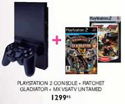 Playstation 2 Console+Ratchet Gladiator+Mx Vsatv Untamed