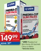 USN Phedra-Cut Slim Packs 20 Sachets Citrus Or Berry