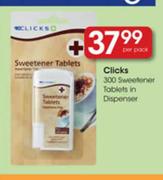 Clicks 300 Sweetener Tablets in Dispenser