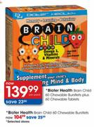 Bioter Health Brain Child Chewable-60 Burstlets Plus Chewable-60 Tablets 