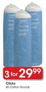 clicks Cotton Rounds-3x80