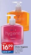  Clicks Hygiene Handwash or Sanitiser 350 ml-Each