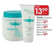 Clicks Aqueous Body cream 200 ml-Each