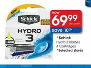Schick Hydro 3 Blades 4 Cartridges-per pack
