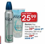Revlon Flex Hairspray 250ml or Mousse 150ml-each