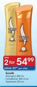 Sunsilk Shampoo 400ml, Conditioner 350ml or Treatment 270ml-any 2