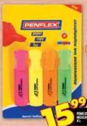 Penflex Highlighter -4's