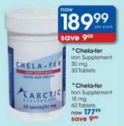 Chela-Fer Iron Supplement-15mg, 60 Tablets-Per Pack