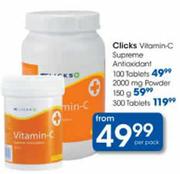Clicks Vitamin-C Supreme Antioxidant-100 Tablets-Per Pack
