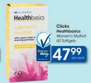 Clicks Healthbasics Women's Multivit-60 Softgets-Per Pack