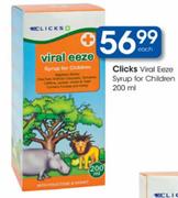 Clicks Viral Eeze Syrup For Children-200ml