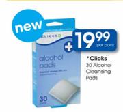 Clicks Alcohol Cleansing Pads-30's Pack