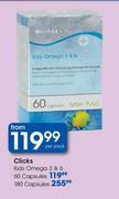 Clicks Kids Omega 3 & 6 Capsules-180 Capsules per pack