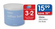 Clicks cotton Ear Buds-300 ear buds
