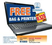 Lenovo G570 Notebook + Bag + Printer