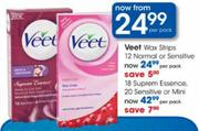 Veet Wax Strips 18 Suprem Essence, 20 Sensitive Or Mini