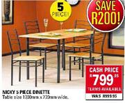 Nicky 5 Piece Dinette