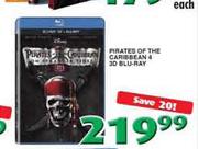 Pirates Of The Caribbean 4 3D Blu-Ray