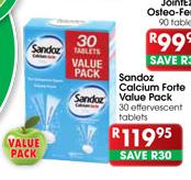 Sandos Calcium Forte Value Pack Effervescent Tablets-30's