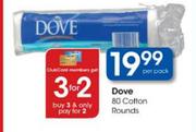 Dove Cotton Rounds-80 per pack