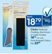 Clicks Foot-Shaped Callus File-each