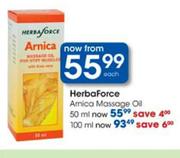HerbaForca Arnica Massage Oil-50ml each