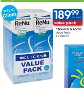 Bausch & Lomb Value Pack-4 x 240ml per pack