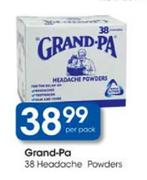 Grand-Pa Headache Powders-38 per pack