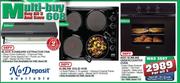 Defy Black Standard Extractor Fan, Slimline Solid Hob & 600c Slimline Undercounter Oven