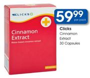 Clicks Cinnamon Extract Capsules-30's Per Pack