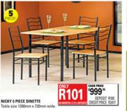 Nicky 5 Piece Dinette
