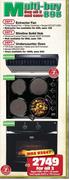 Defy Extractor Fan-600mm + Defy Slimline Solid Hob-595mm + Defy Undercounter Oven-70 Ltr