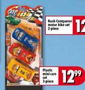 Plastic Mini Cars Set-3-Piece