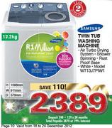 SAMSUNG TWIN TUB WASHING MACHINE (Model WT13JPIW1)
