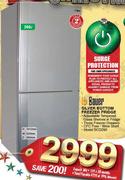 BAUER SILVER BOTTOM FREEZER FRIDGE (Model BCD290)
