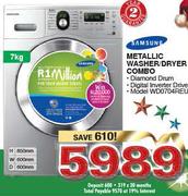 SAMSUNG METALLIC WASHER/DRYER COMBO (Model WD0704REU)