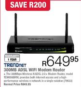 Trendnet 300MB ADSL WiFi Modem Router