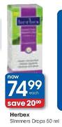 Herbex Slimmers Drops-50ml Each