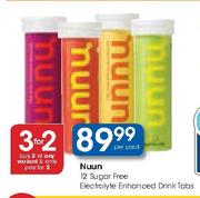 Nuun 12 Sugar Free Electrolyte Enhanced Drink Tabs-Per Pack